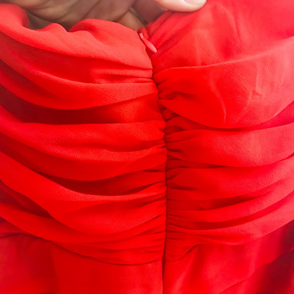 NWT RED STRAPLESS DRESS - Picture 4 of 8